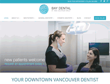 Tablet Screenshot of baydentalcentre.com